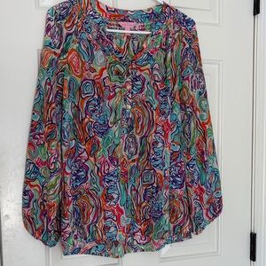 Colorful Lilly Pulitzer Silk Top